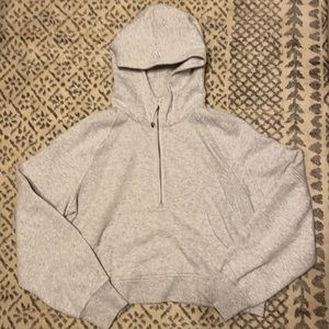 Lululemon Scuba Oversized Half Zip Hoodie light grey